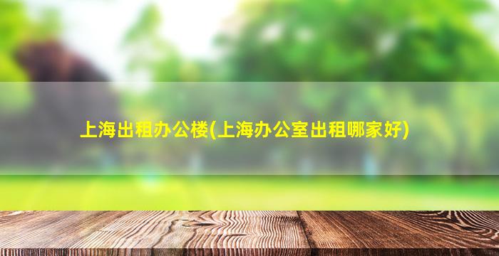 上海出租办公楼(上海办公室出租哪家好)